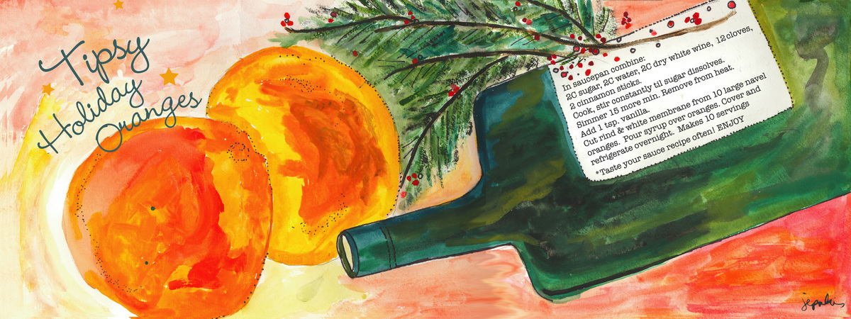 Tipsy Holiday Oranges by Jane Pakis
