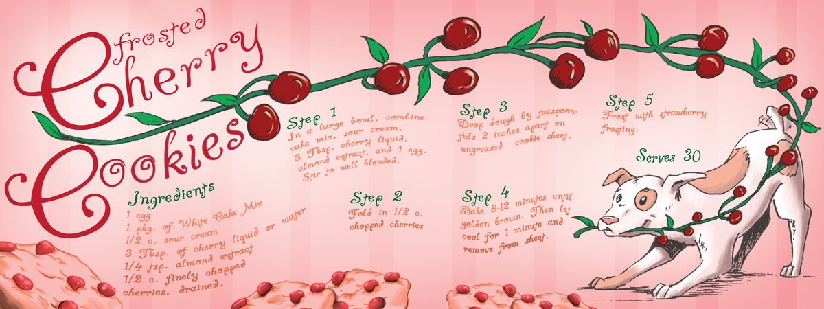 Frosted Cherry Cookies by Synclaire Kaptur