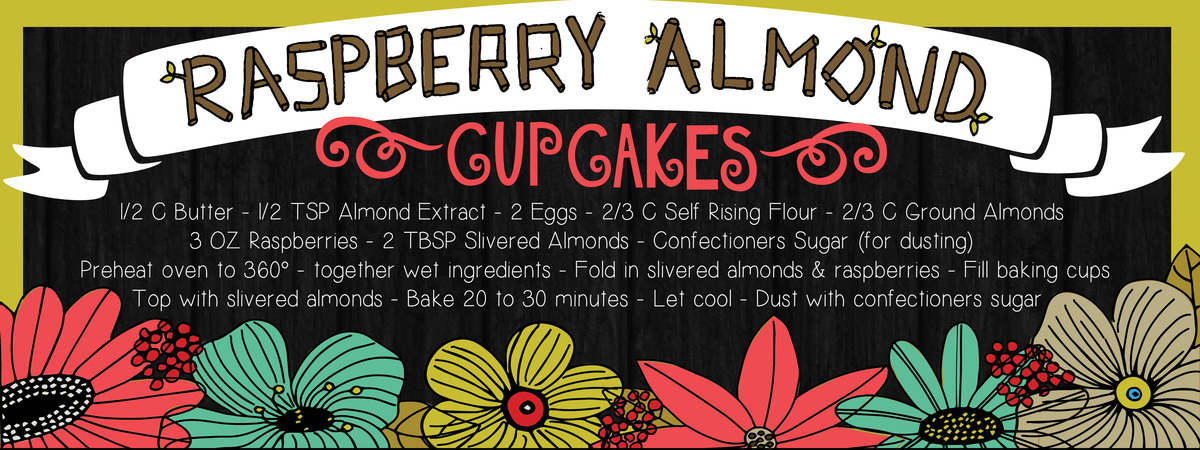 Raspberry Almond Cupcakes by Monique Ramos