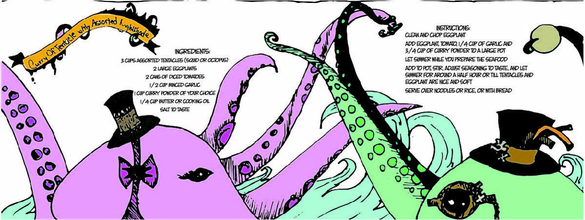Tentacle Curry with Assorted Nightshades by Lyssa Barsda