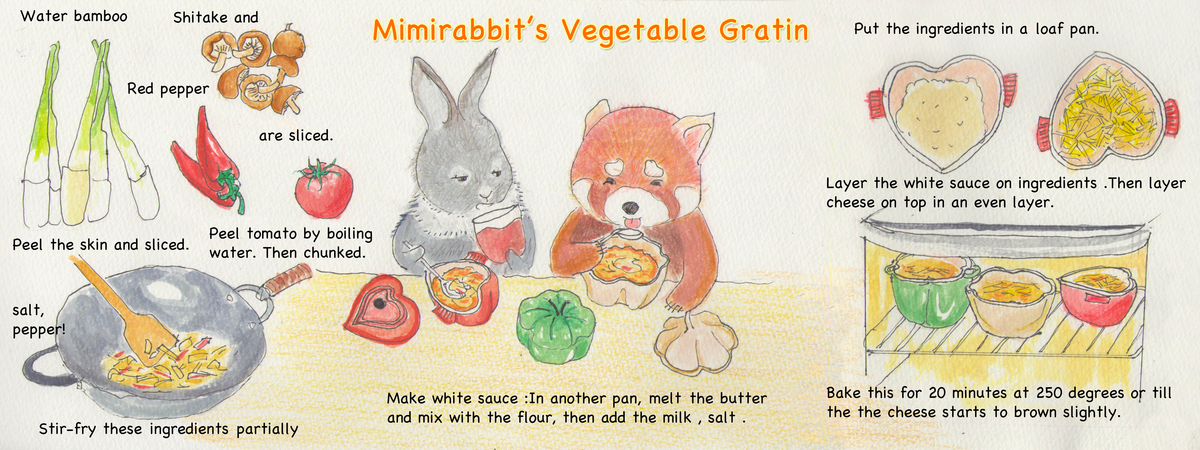 Mimi Rabbit’s Vegetable Gratin by Ashley Yen