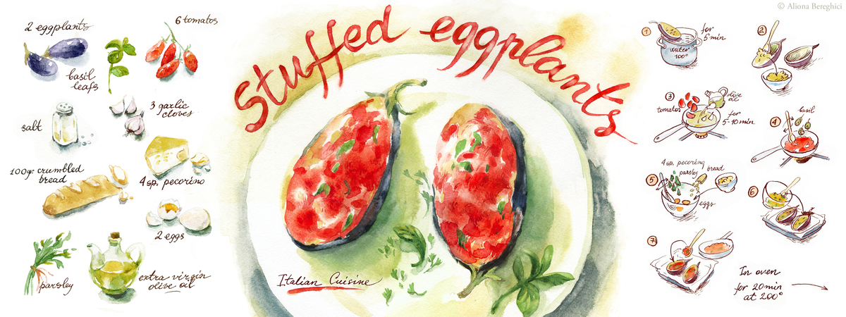 Stuffed Eggplants by Aliona Bereghici Stuffed eggplants