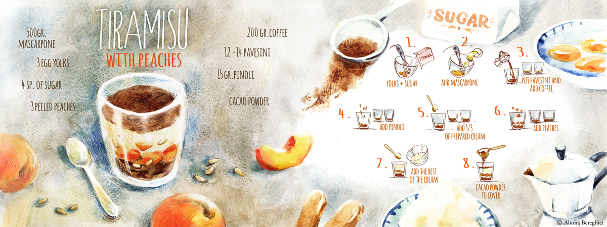 Tiramisu with Peaches by Aliona Bereghici