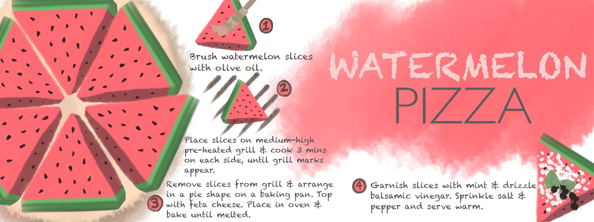 Watermelon Pizza by Danielle Cafiero