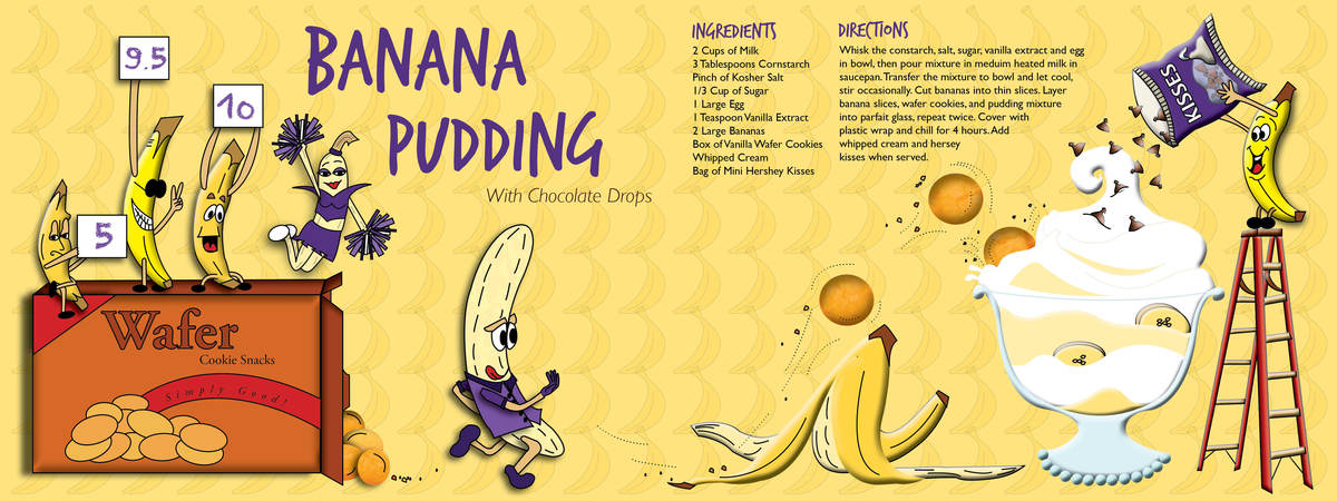 Banana Pudding with Chocolate Drops by Raheem Brooks