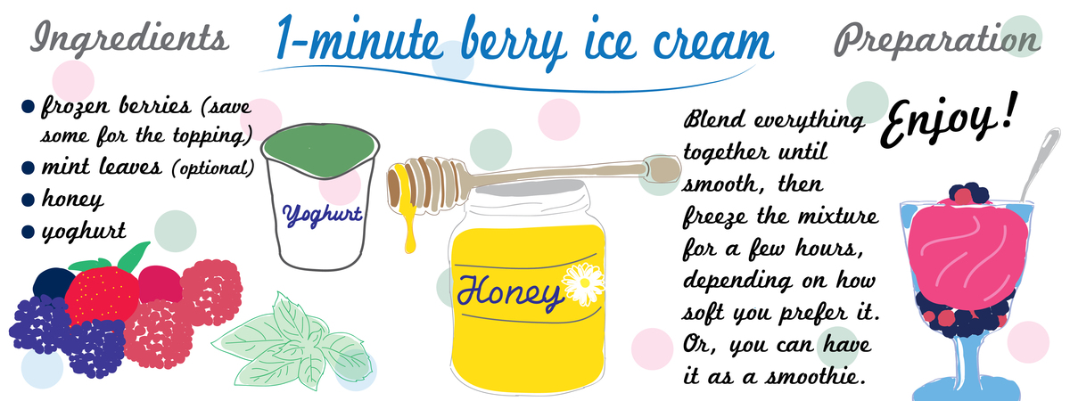 1 Minute Berry Ice Cream by Anamaria Barbulescu