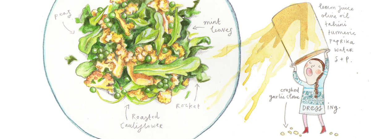 Cauliflower w/ Tahini Dressing by Leila Rudge