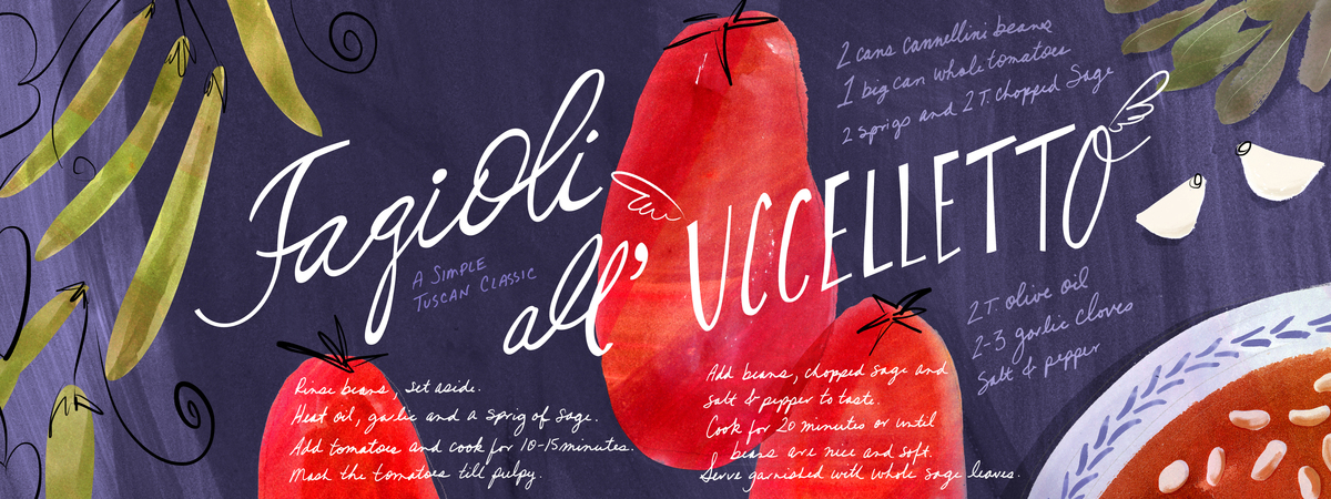 Tuscan Beans, or Fagioli all'Uccelletto by Sarah Ferone