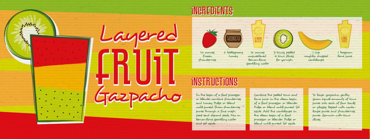 Layered Fruit Gazpacho by Benedicta Renee