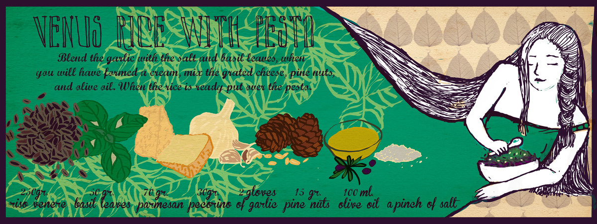 Venus Rice with Pesto by Lida Ziruffo