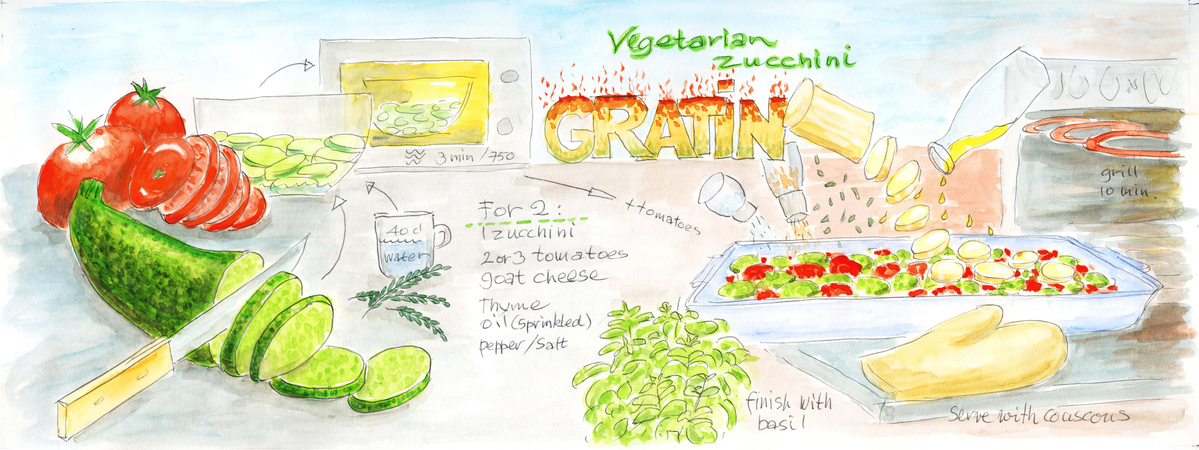 Vegetarian Zucchini Gratin by Frans Koene