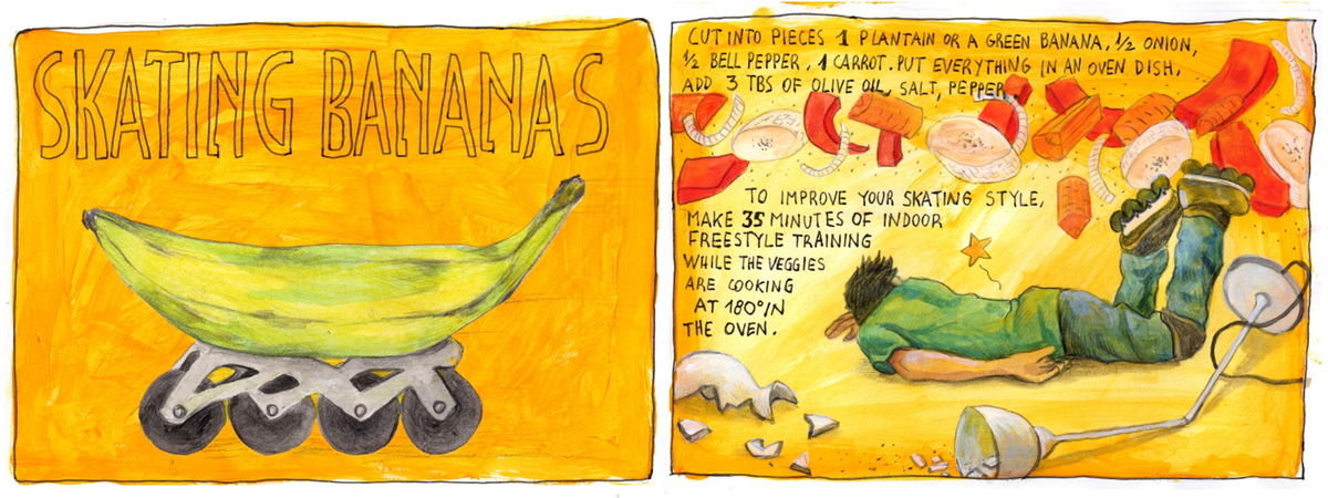 Skating bananas by Morena Regaiolli