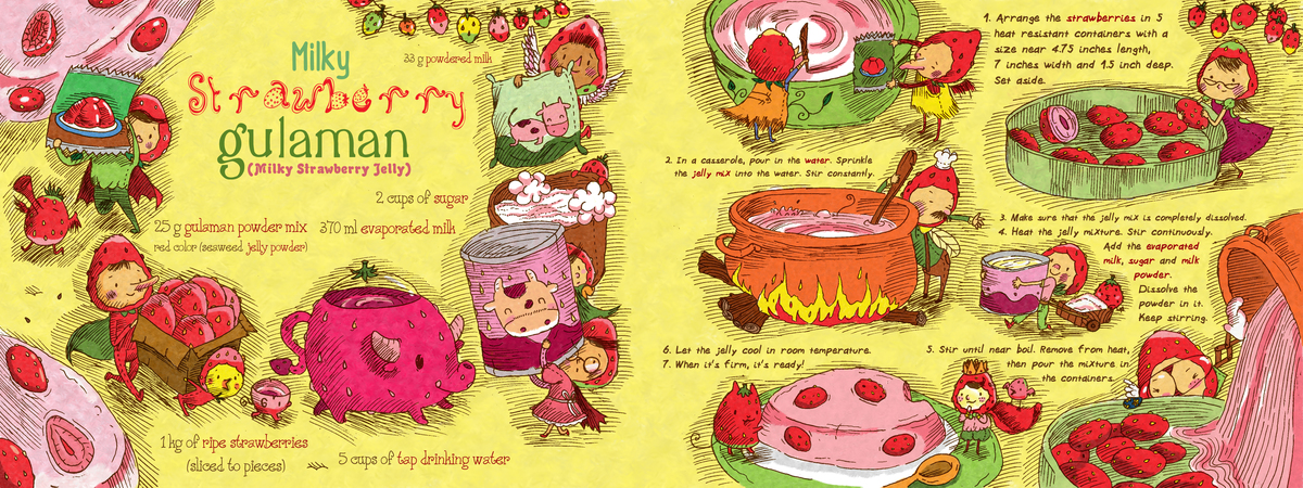 Milky Strawberry Gulaman (Milky Strawberry Jelly) by domz agsaway Milkystrawberrygulaman