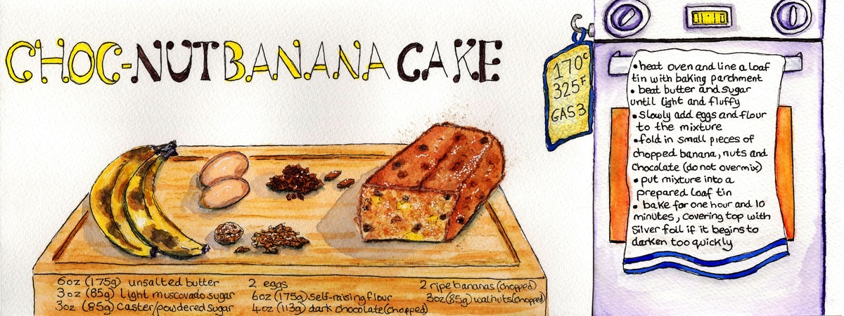 Choc-Nut Banana Cake by Lynne Osborne