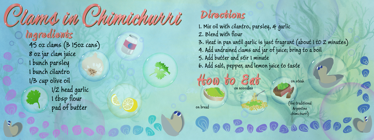 Clams in Chimichurri by Sylvia Wauters
