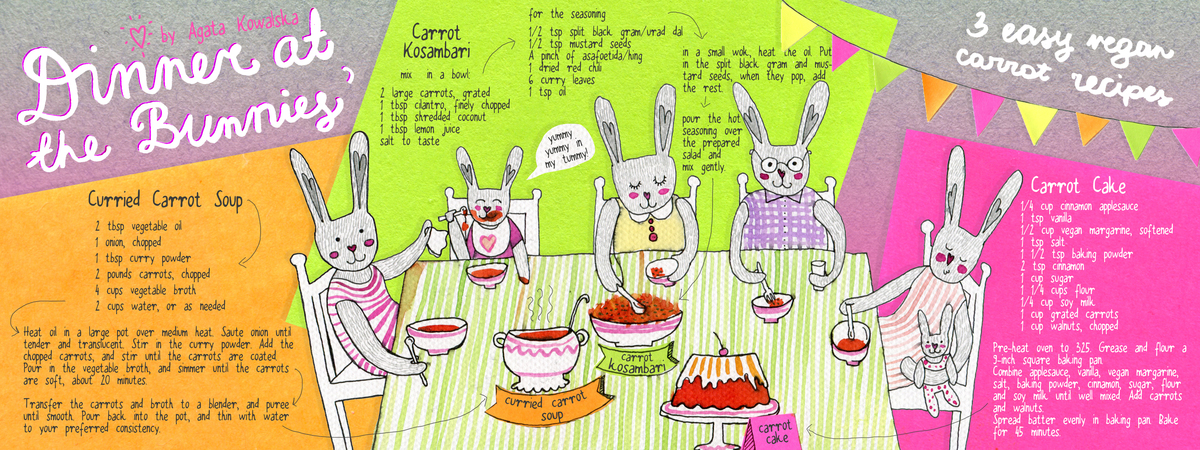 Dinner at the Bunnies by Agata Kowalska