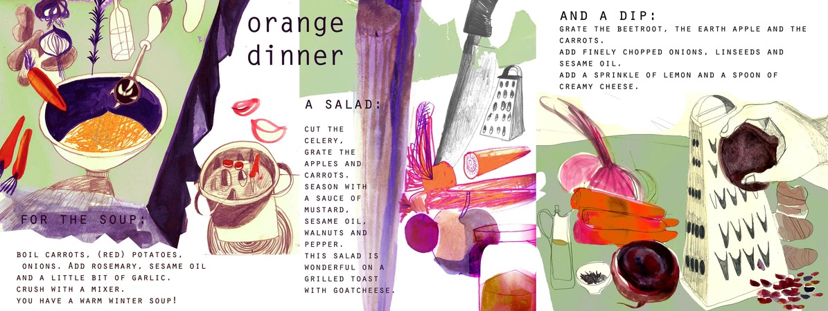 Orange Dinner by Andrea Lubomirova Popyordanova