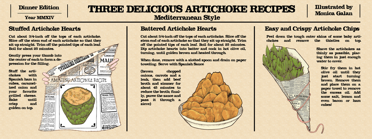 Three Amazing Artichoke Recipes by Monica Galan