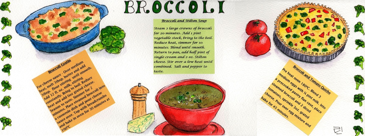 Broccoli x 3 by Lynne Osborne