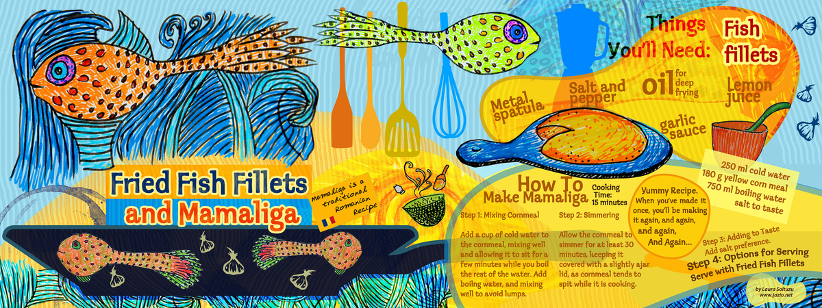 Fried Fish Fillets and Mamaliga by Laura Soltuzu