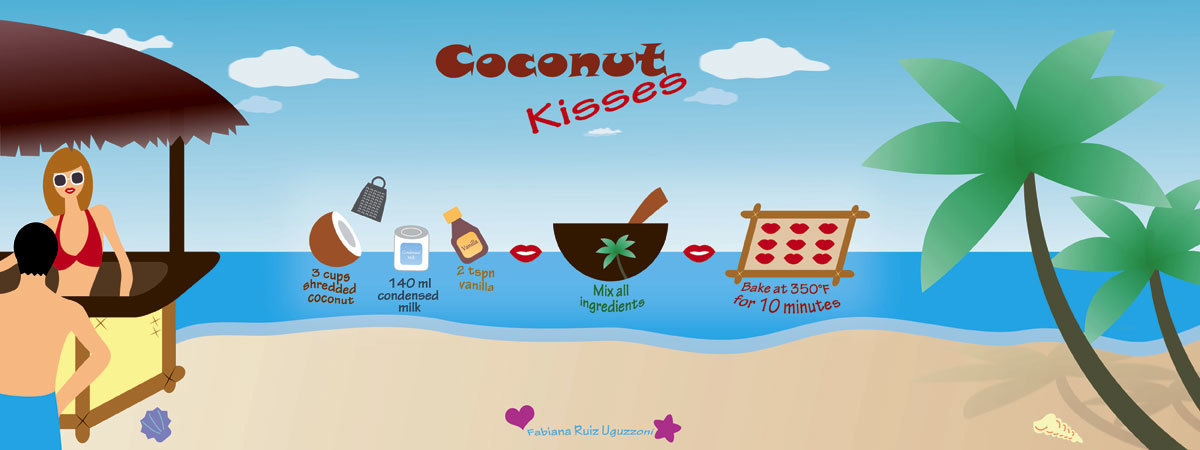 Coconut Kisses by Fabiana Ruiz Uguzzoni Coconut kisses by fabiana ruiz uguzzoni