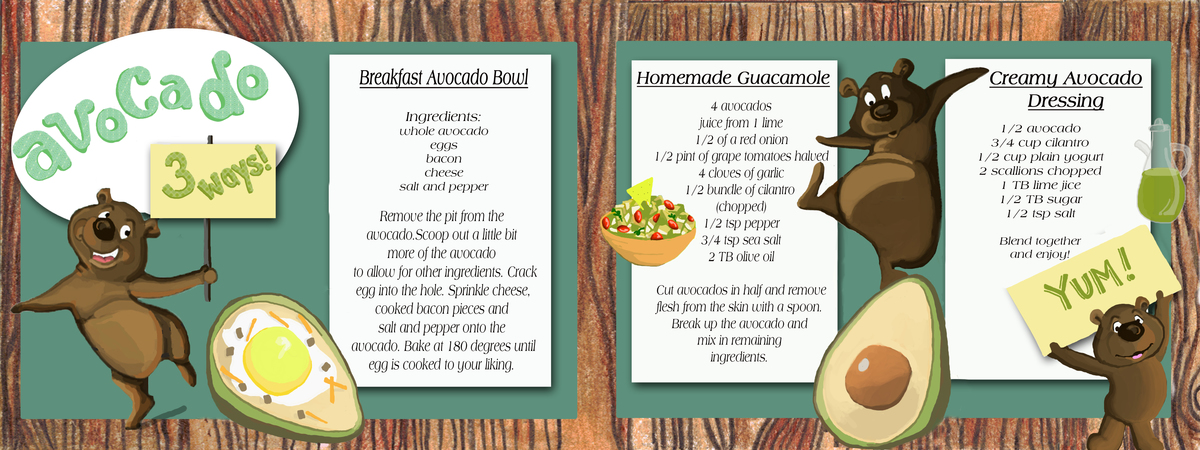Avocado 3 ways by Emily Wilson