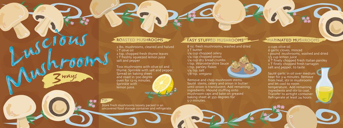 Luscious Mushrooms Three Ways by Adrienne Saldivar