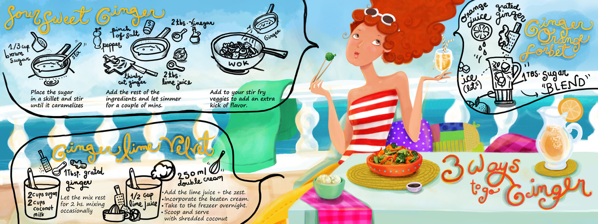 Three ways to go Ginger! by Nathalie Beauvois