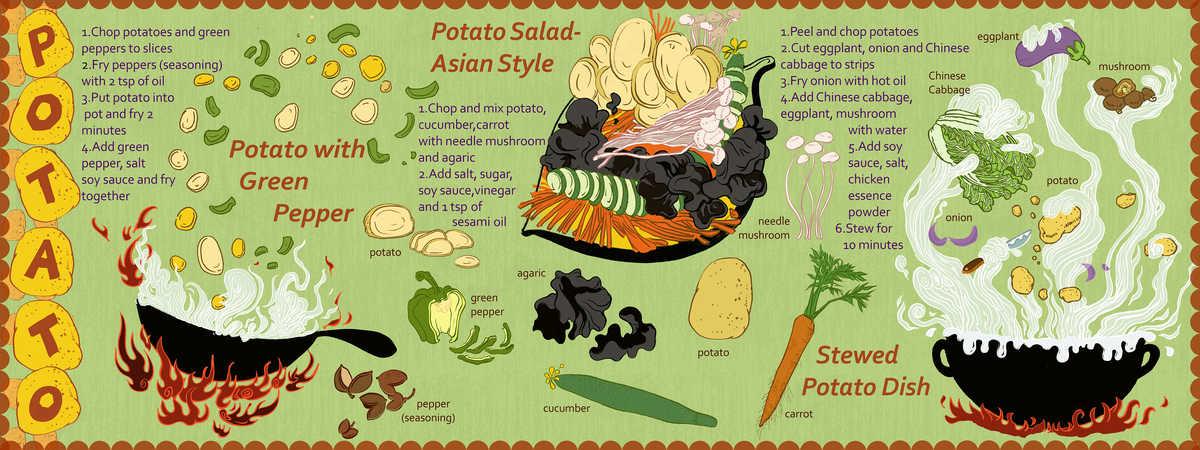 3 recipes for Potato by Nan Cao