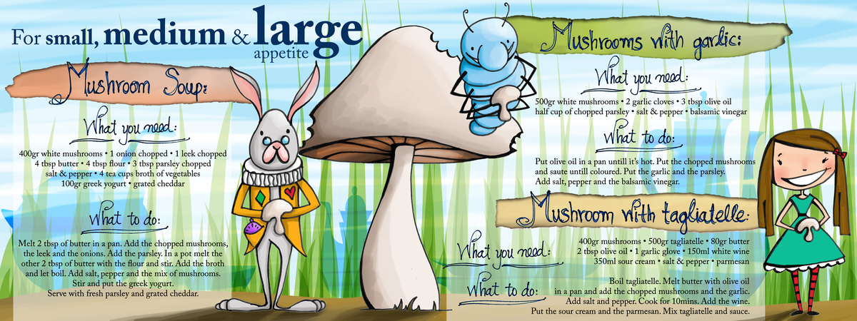 Mushrooms. For S, M, & L Appetite. by Aggeliki Skandalelli