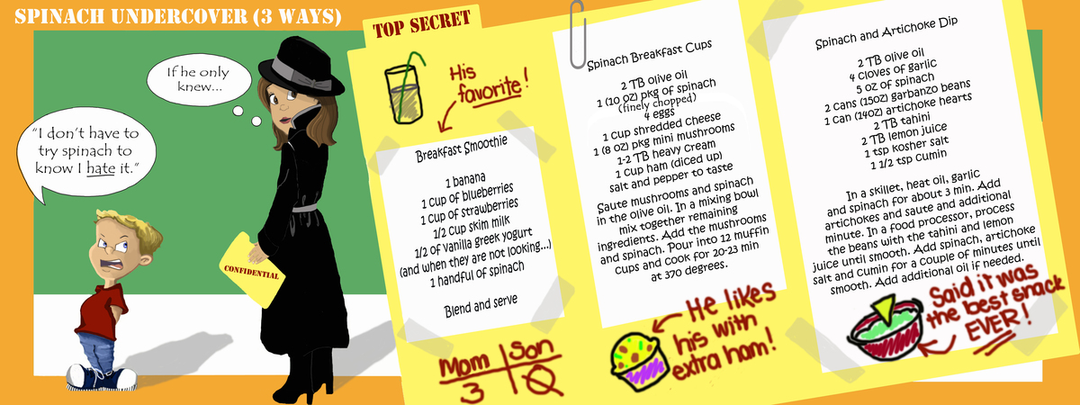 Spinach Undercover (3 Ways) by Emily Wilson