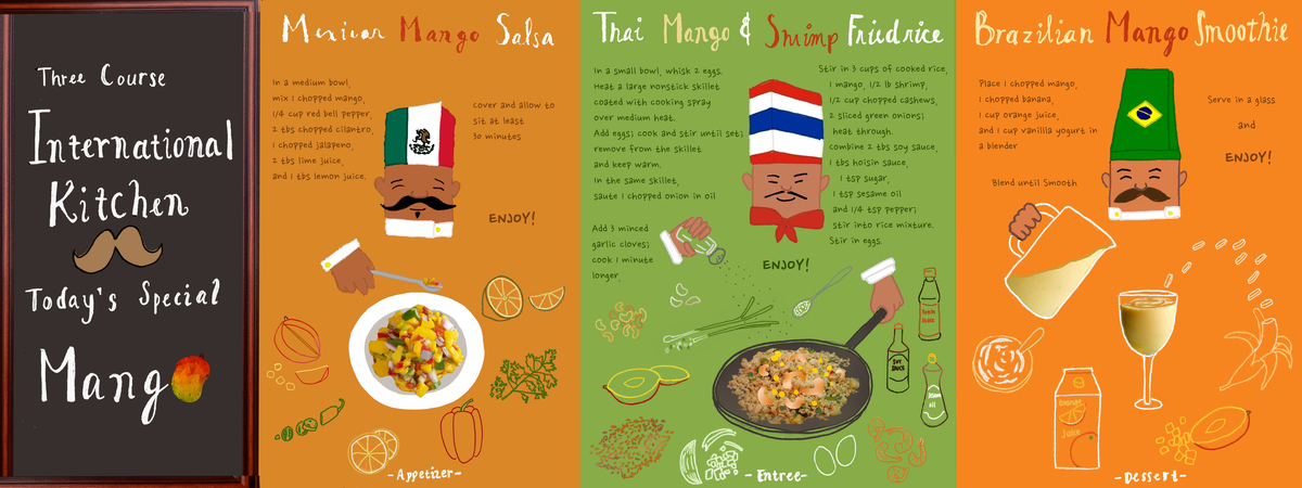Three Course International Kitchen-Mango by Sun ah (Sarah) Hwang