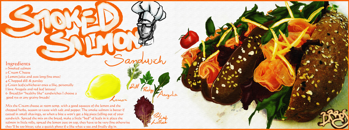 Smoked Salmon Sandwich by Felipe Ramos Marchioni de Barros