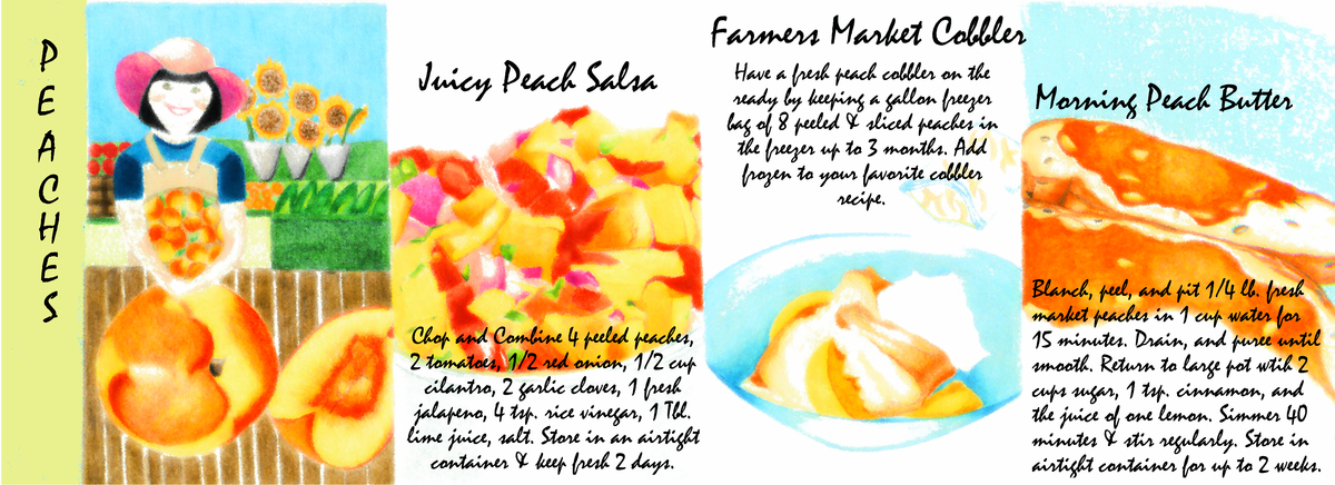 Market Peaches by Bernadette Youngquist
