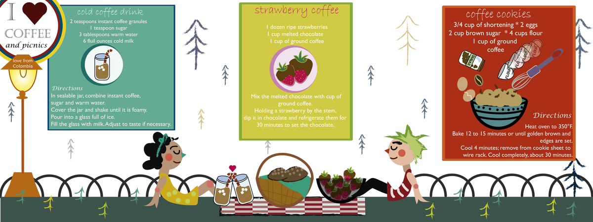 I Love Coffee and Picnics by Paula Molina
