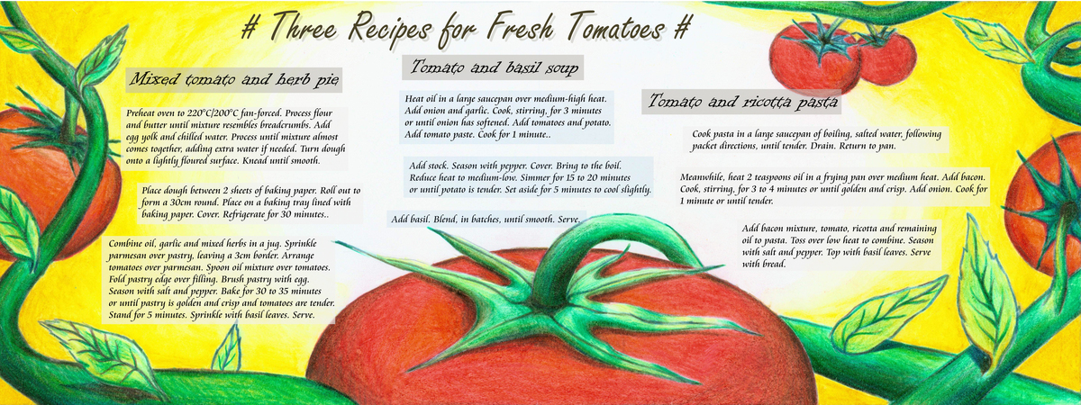 Three Recipes For Fresh Tomatoes by Chen Anita