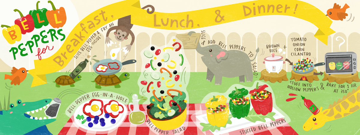 Bell Peppers for Breakfast, Lunch, and Dinner! by Unice Kim