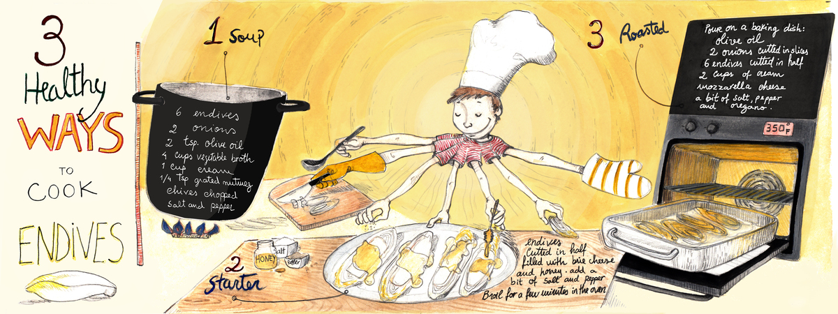3 Healthy Ways to Cook Endives by Teresa Abreu Lima