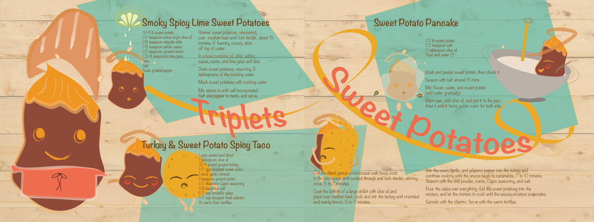 Triplets Sweet Potatoes by Serena Chen