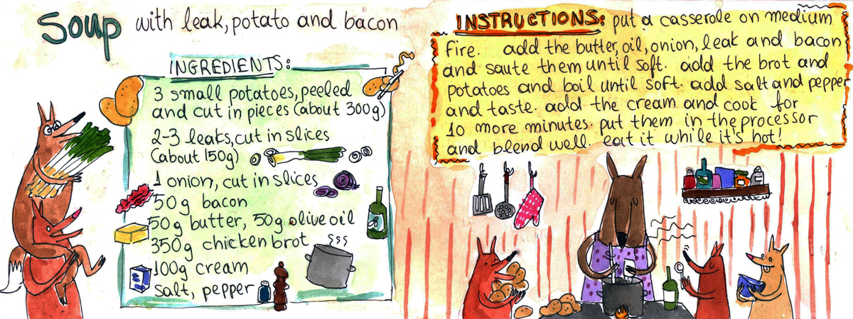 Soup with Leek, Potato and Bacon by katerina meeerkat