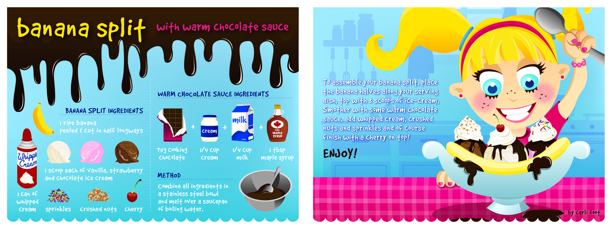 Banana Split With Warm Chocolate Sauce by Carli Foot