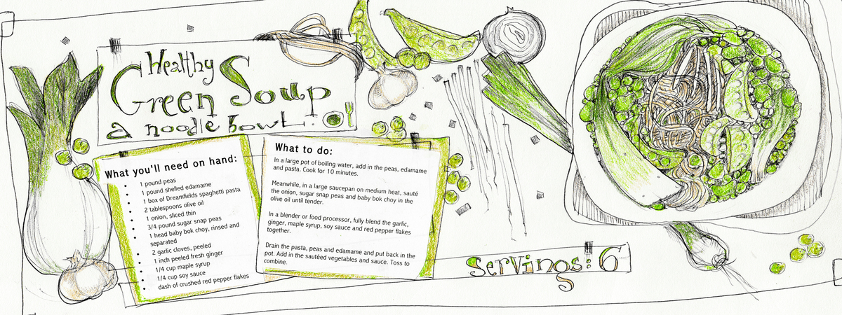 Healthy Green Noodle Bowl by Christine McCloud Green soup 2