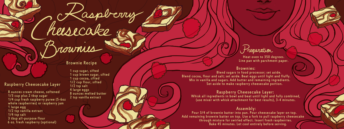 Raspberry Cheesecake Brownies! by Caitlin Quirk Raspberry