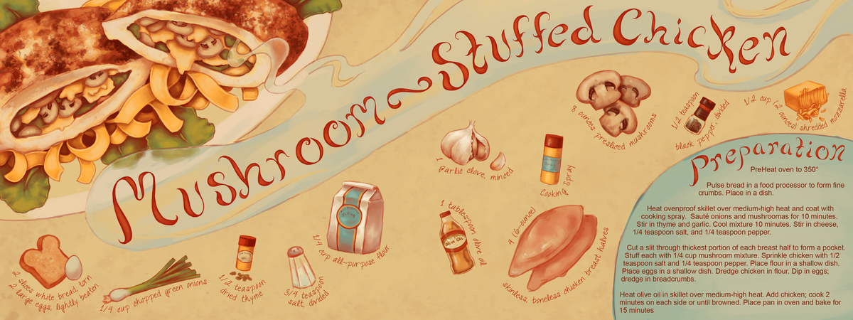 Mushroom-Stuffed Chicken by Ashley Hull
