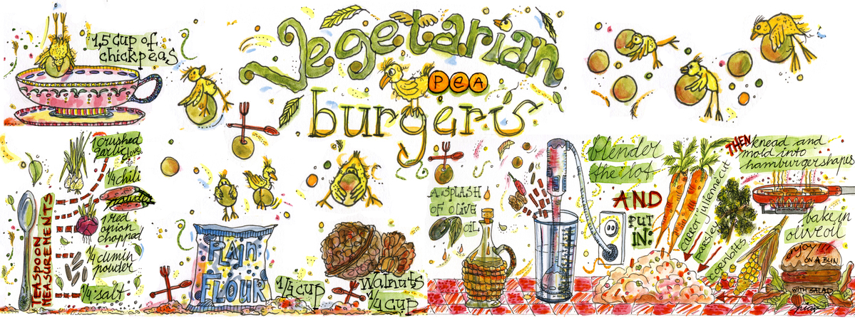ChickPeaBurgers by Pia Dirks Illustrations