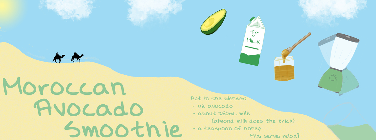 Moroccan Avocado Smoothie by Morgane LC Avocado smoothie