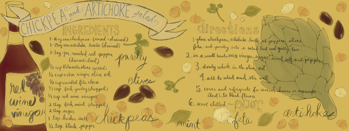 Chickpea and Artichoke Salad by Erica Root