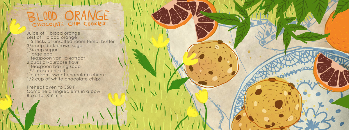 Blood Orange Chocolate Chip Cookie by Yetzenia Leiva