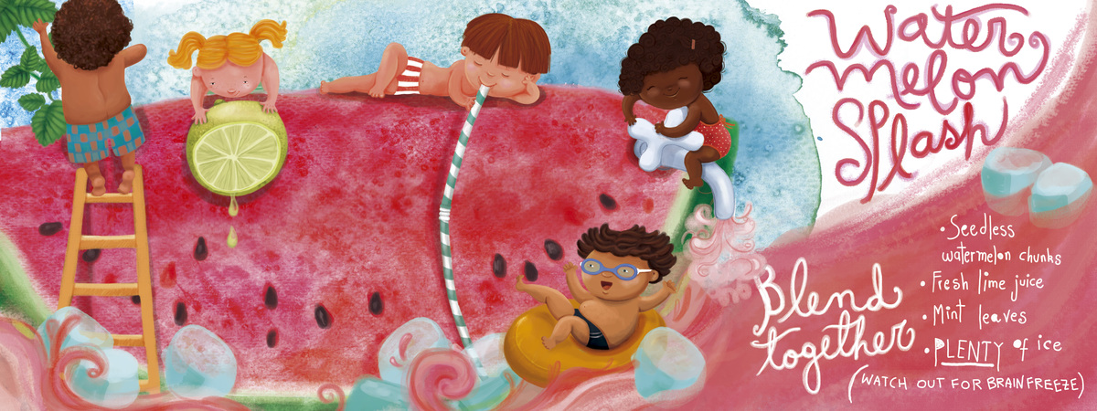 Watermelon Splash by Nathalie Beauvois