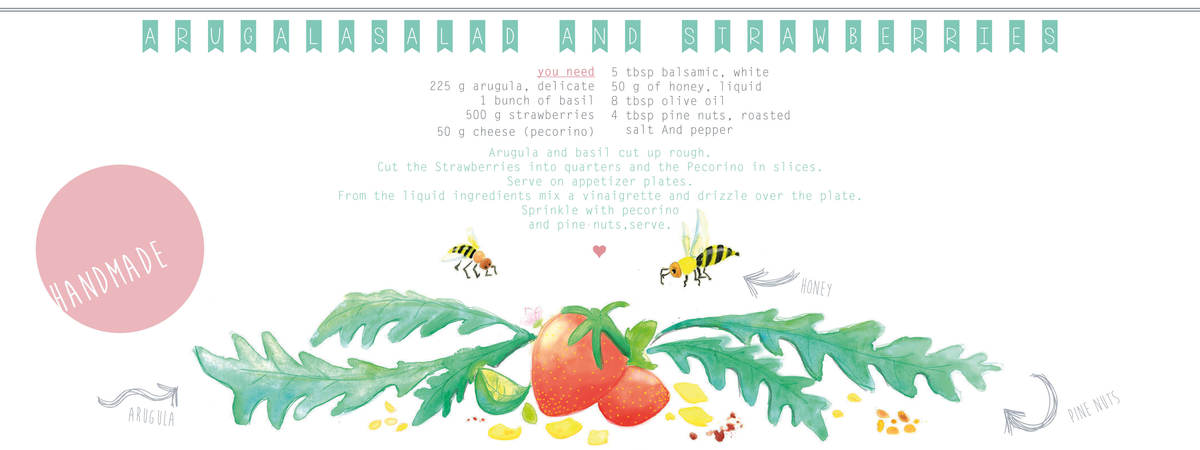 Arugula Salad with Strawberries by Laura Schmidt